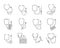 Phonendoscope stethoscope icons set, outline style