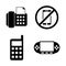 Phones, Telephone. Simple Related Vector Icons