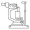 Phoropter, ophthalmic testing device machine icon