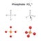 Phosphate anion chemical structure science vector graphics