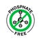 Phosphate free sign - isolated vector element