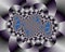 Phosphorescent blue fantasy fractal, abstract flowery spiral shapes, background