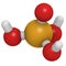 Phosphoric acid (H3PO4) molecule, chemical structure