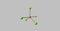 Phosphorus pentachloride molecular structure isolated on grey background
