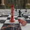 Photo 3D rendering of chess board, representing strategic business decisions