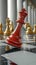 Photo 3D rendering of chess board, representing strategic business decisions