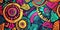 Photo african tribal pattern background in colorful tone