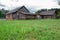 Photo of aged wooden house, back view