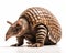 photo of armadillo isolated on white background. Generative AI