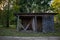 Photo a barn with dry chopped wood