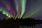 Photo of a beautiful aurora borealis near Yellowknife, Canada in the Northwest Territories