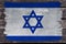 Photo of the beautiful colored national flag of the modern state of Israel on textured fabric, concept of tourism, economics and