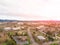 A photo of Beaverton, Oregon, USA, at sunset, a suburb. A photo from a height