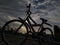 A photo of bicycle clicked in morning.