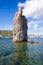 Photo of big faraglione or rock on the tyrrhenian sea, Italy