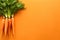 A photo of a bio carrot upper view, vegan diet, vegetarian healthy food