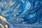 Photo of blue floating paints texture