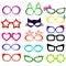 Photo booth props glasses masks