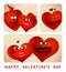 Photo booth series of funny couple hearts