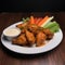 The photo of Buffalo wings plate