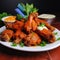 The photo of Buffalo wings plate