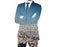 Photo of businessman wearing modern suit. Double exposure city, isolated. Horizontal