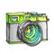 Photo Camera Digital Gadget Color Vector