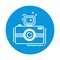 Photo camera line color line icon. Photo session. Taking pictures. Sign for web page, mobile app, banner. Pictogram UI UX GUI