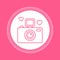 Photo camera line icon. Photo session. Isolated vector element.