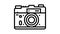 photo camera retro gadget line icon animation