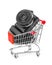 Photo camera in shopping cart