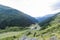 Photo of capra peak and famous winding road in fagaras mountains at sunset