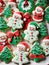 Photo Of Christmas Frosted Christmas Cookies. Generative AI