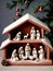 Photo Of Christmas Handmade Clay Nativity Scene. Generative AI