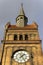 Photo of the clock tower of the Evangelical Christ\' Church in Ostrava CZ