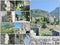 Photo collage travel Montenegro. Ruins of the fortress of Stary Bar, Kotor. Can be used for the design of covers, brochures,flyers