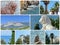 Photo collage travel South coast of Crimea. Can be used for the design of covers, brochures, flyers and text space. Travel concept