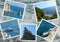 Photo Collage travel South coast of Crimea. Can be used for the design of covers, brochures, flyers and text space. Travel concept