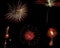 Photo-collection of five fireworks