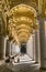 Photo of the corridors inside an ancient Indian palace called Thirumalai Nayakkar Palace in Madurai , TamilNadu