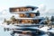 Photo Cutting edge architecture Contemporary house model with futuristic allure