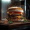 Photo Cutting edge technology transforms ingredients into mouthwatering burger Home innovation