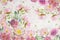 Photo of a decoupage decorated flower pattern