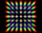 Photo of the diffraction pattern of LED array light, comprising a large number of diffraction orders