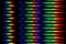 Photo of a diffraction pattern from a line of LEDs. Distribution of energy over wavelengths in the emission spectrum of the LED