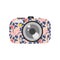 Photo digital camera with floral design.
