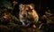 photo of dormouse in a forest. Generative AI