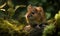 photo of dormouse in a forest. Generative AI
