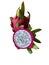 Photo Dragon fruit on a white background, cut, isolate