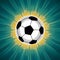 Photo Dynamic soccer ball illustration captured in explosive motion